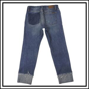 Joe's The Ex-Lover Boyfriend Crop Jeans Shadow Pocket & White Raw Piping Sz W24